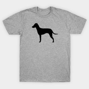 Manchester Terrier Silhouette with Natural Ears T-Shirt